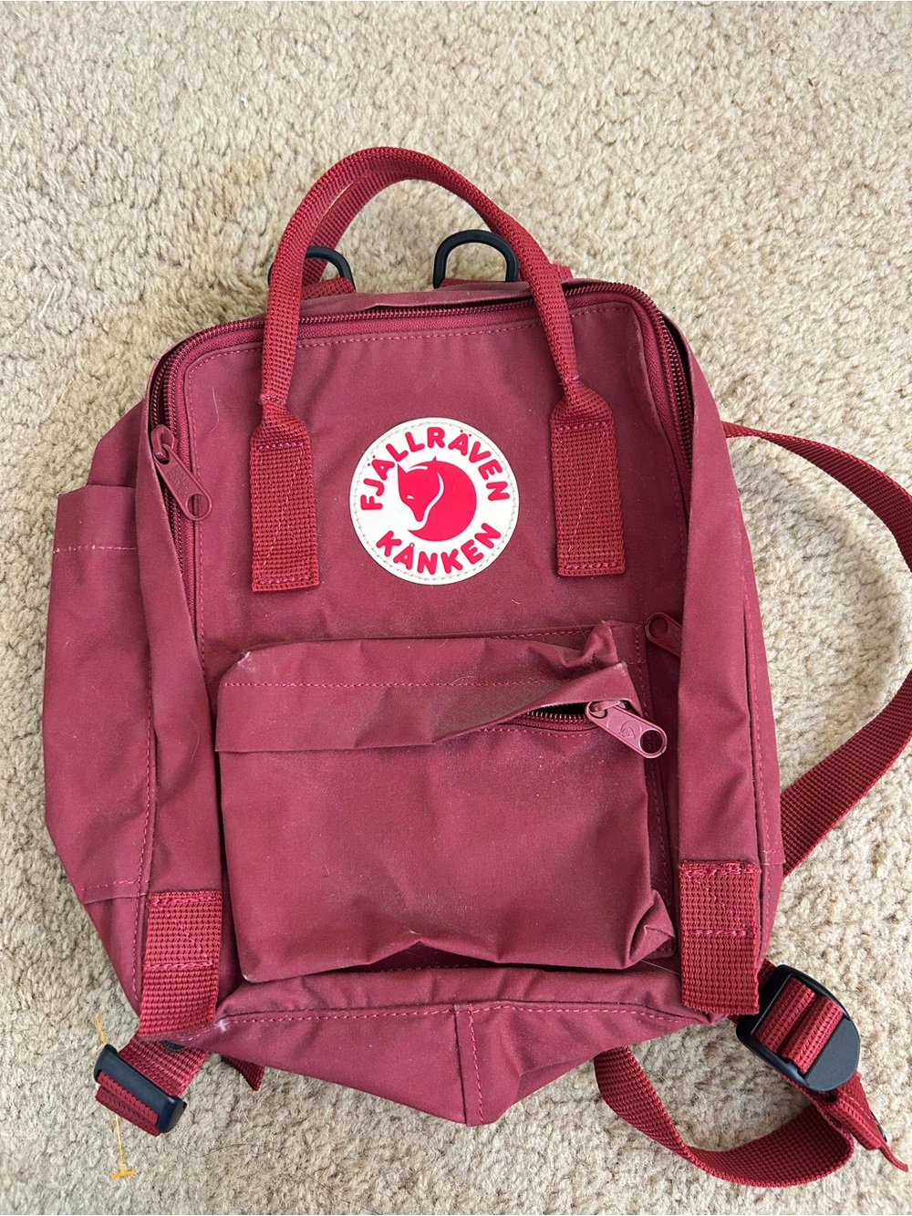 Fjallraven Kanken Mini Backpack in Burgundy